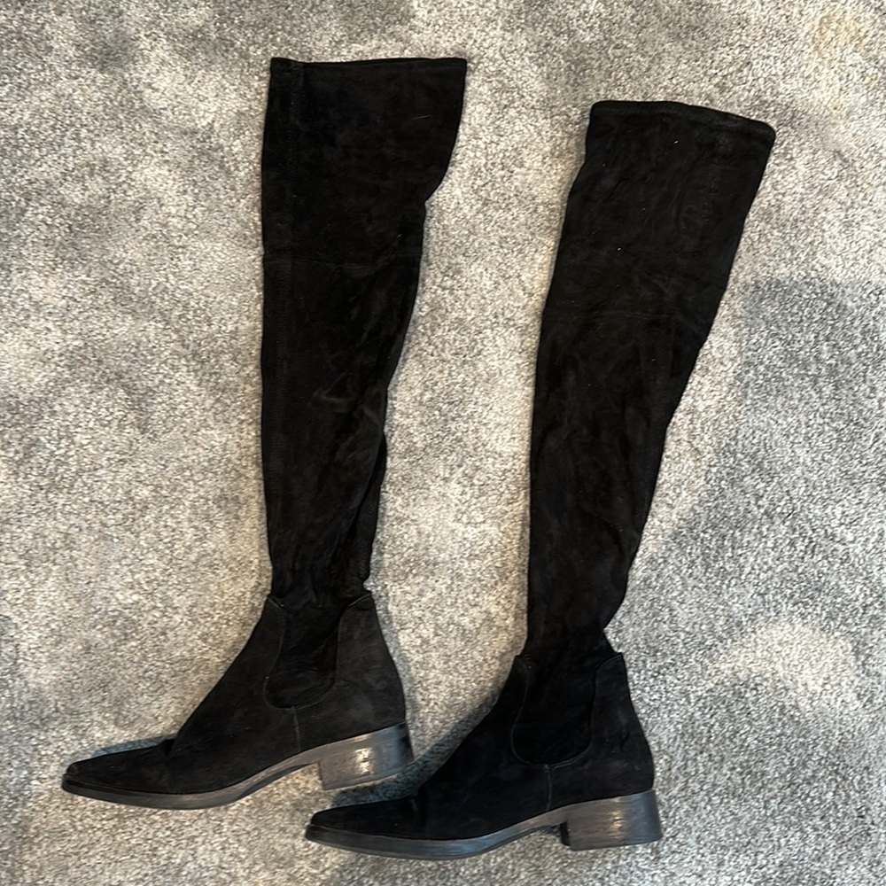 Parellele Over the knee suede boots